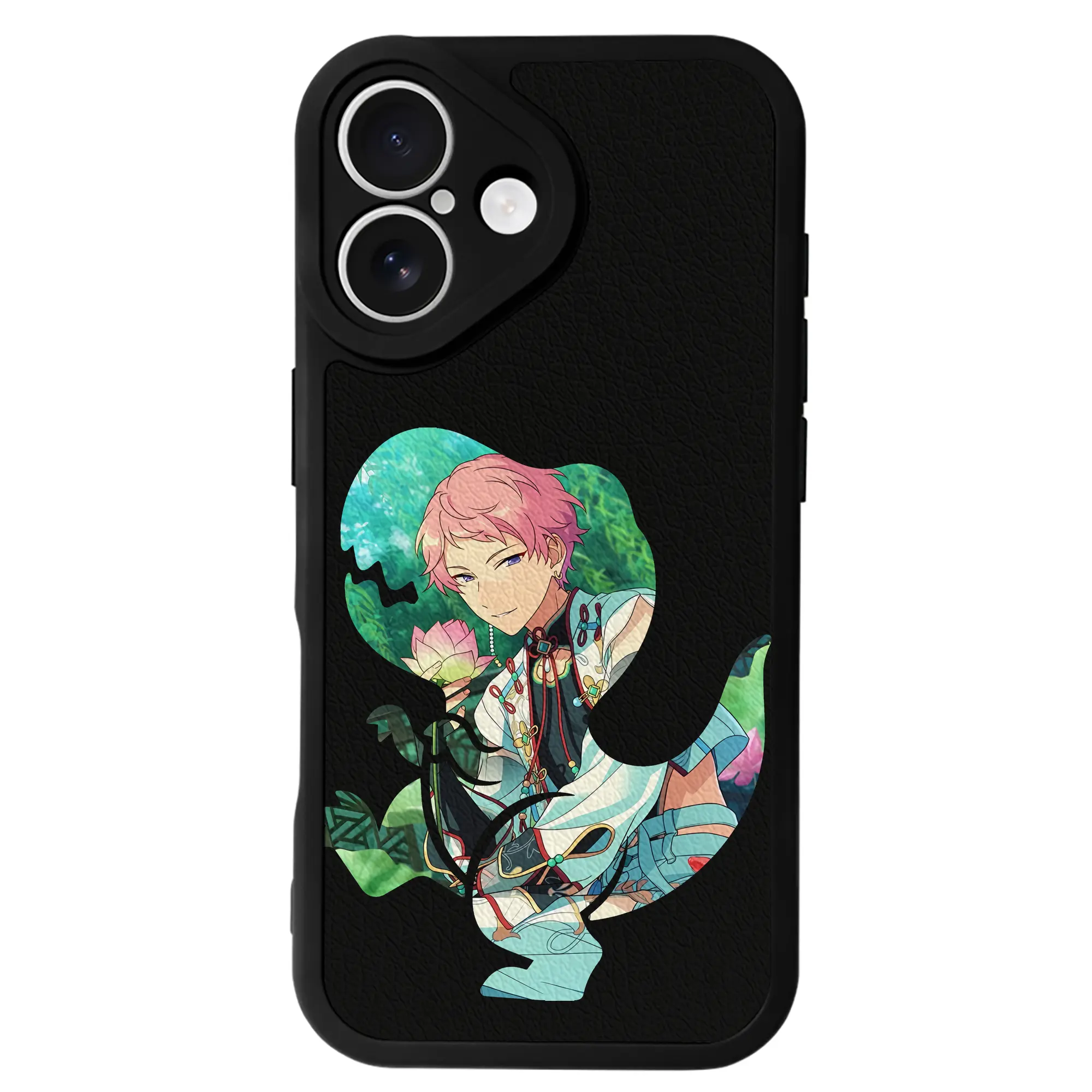 あんさん ぶる グッズ Valkyrie 斎宮宗 - IPhone 16シリーズ対応 ・ シリコンスマホケース ・ レザー調 ・ 高精度フィット ・ 耐衝撃 ・ ワイヤレス充電対応 ・ 精密カット